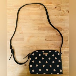 Kate Spade Black And Tan Polka Dot Purse